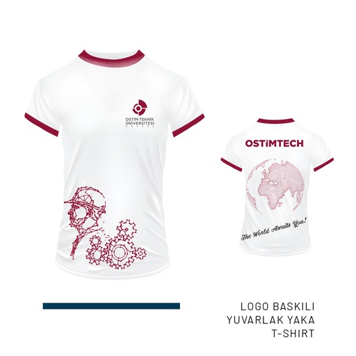 Logo Baskılı Yuvarlak Yaka T-Shirt